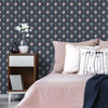 Simple Floral Wallpaper in a Bedroom