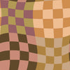 Thumbnail of pyschedelic check wallpaper in retro tones 