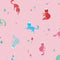 Cosmic Cats Wallpaper in Cherry Red and Teal Tabby on Powder Puff