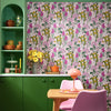 Cottage Garden Wallpaper in Pink Dusk