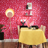 Doodle Wallpaper in Red and Pink