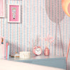 Get A Wiggle On Wallpaper in Candy Floss and Baby Blue