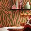 Good Vibrations Wallpaper in Avocado and Tuscan Rooftop