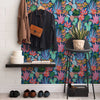 Navy and Bright Tropical Wallpaper