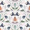 Madagascar Wallpaper in Muted Pastels