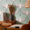 Ogata Kuren Wallpaper in Mint Green