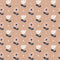 Vintage Floral Wallpaper in Peach