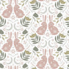 Peony Pink Bunny Rabbit Wallpaper