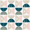 Diablo Wallpaper in Whale Blue, Desert Sage and Powder Pink