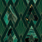 Emerald Art Deco Wallpaper