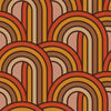 Keep On Rollin' Wallpaper in Burnt Orange, Ochre, Toffee Brown and Sand