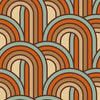 Orange and Blue Retro Wallpaper - Lust Home