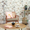 Dance of the Dragonfly Wallpaper in Cream, Sage and Pastel Pink