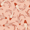 Carpe Diem Wallpaper in Pink, Red and Ivory