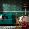 Lady Leopard Wallpaper in Emerald