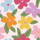 Flower Bomb Wallpaper in Brights on Strawberry Cheesecake