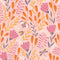 Garden of Eden Wallpaper in Pink Grapefruit, Tangerine and Grape