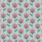 Happy Glamper Wallpaper in Magenta and Spearmint