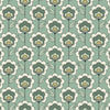 Happy Glamper Wallpaper in Sage, Elderflower and Vintage Cream