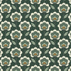 Happy Glamper Wallpaper in Dark Forest, Sage and Sand