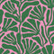 Mad for Matisse Wallpaper in Green and Pink