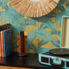 Miami Vibe Wallpaper in Vintage Blue on Barefoot in Bali