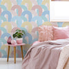 Pastel Wallpaper in Bedroom