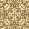 Thumbnail of 70s geometric wallpaper in vanilla, butterscotch and olive green colourway 