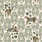 The Sultan Wallpaper in Sandstorm and Emerald Green