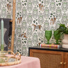 The Sultan Wallpaper in Sandstorm and Emerald Green