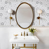 Bathroom with Grey Constellation Wallpaper