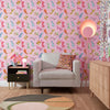 Wild AF Wallpaper in Bubblegum and Brights