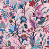 Eclectic Eden Wallpaper in Pink and Blue Sunset